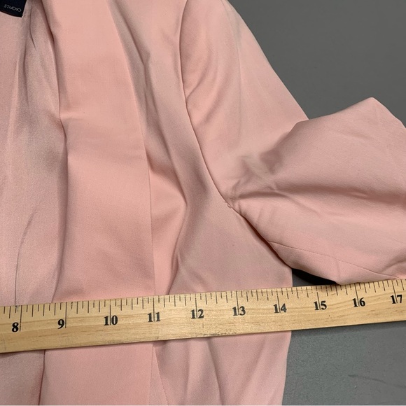 Zara Pink XS high-low hem open front blazer - Picture 5 of 6